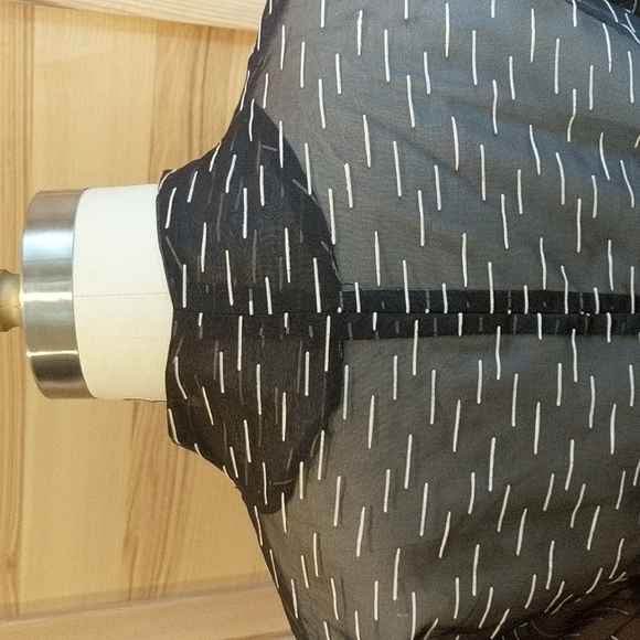 Sheer flocked nylon organza true vintage 1950s shirtwaist dress size M/L - Picture 7 of 17